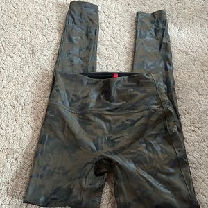 Spanx Army green camo print leggings
